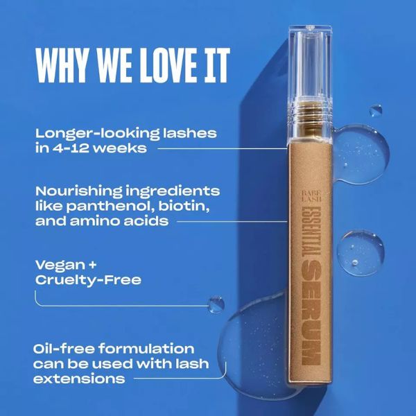 Lash Essential Serum – Eyelash Growth & Enhancing Formula for Fuller, Longer Lashes | Vegan & Cruelty-Free | 1mL Starter Supply