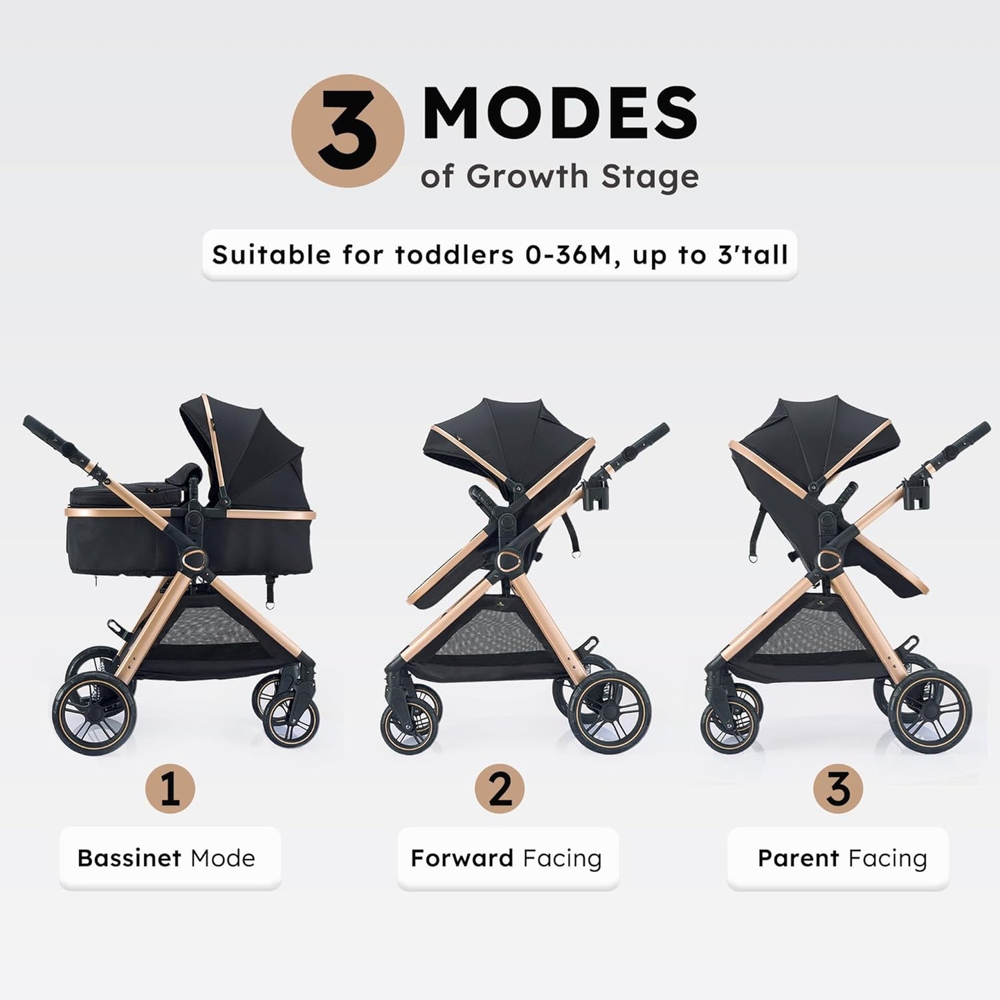 2 in 1 Baby Stroller