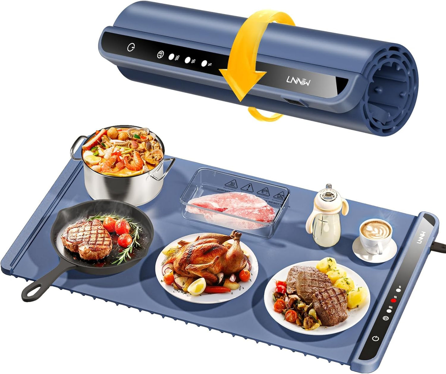 Electric Warming Tray with 7 Adjustable Temperature