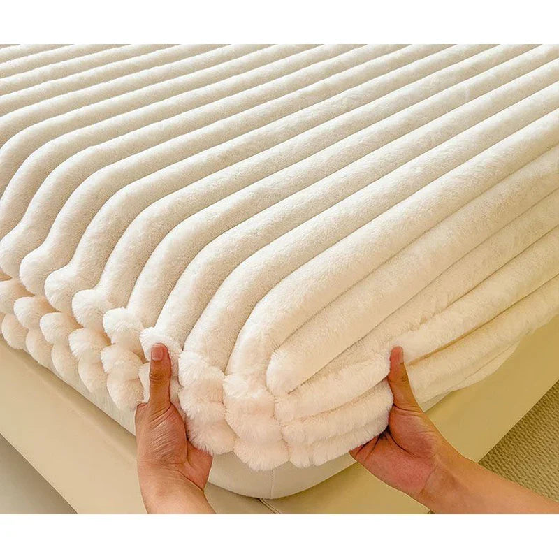 Velvet Thick Fitted Bed Sheet