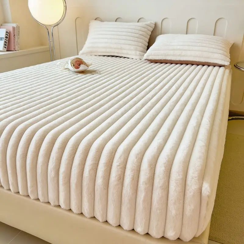 Velvet Thick Fitted Bed Sheet